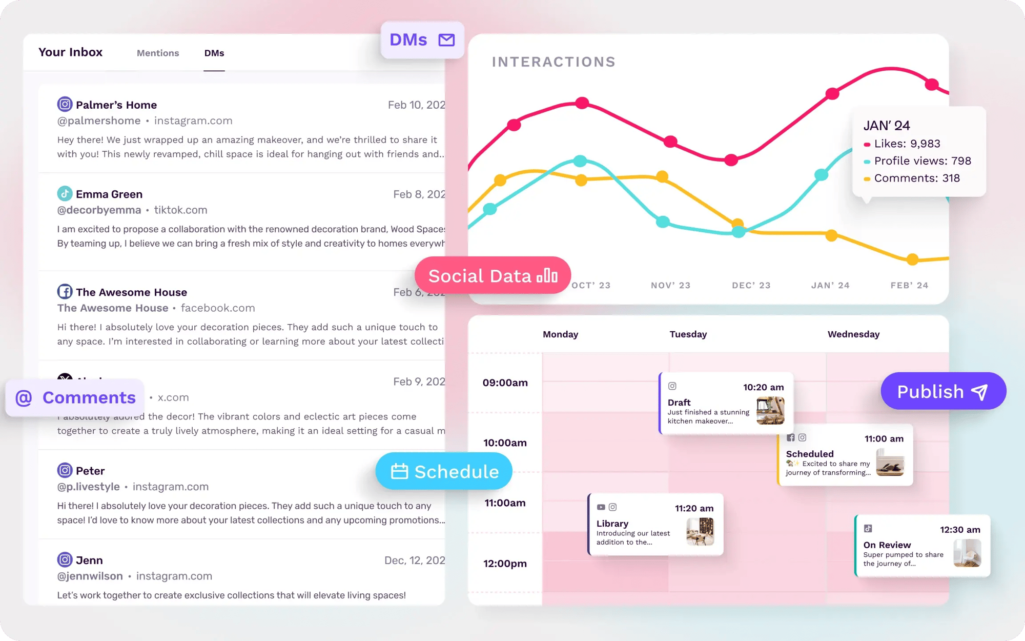 social-media-management-alternating-content-image-composition-people-and-tech
